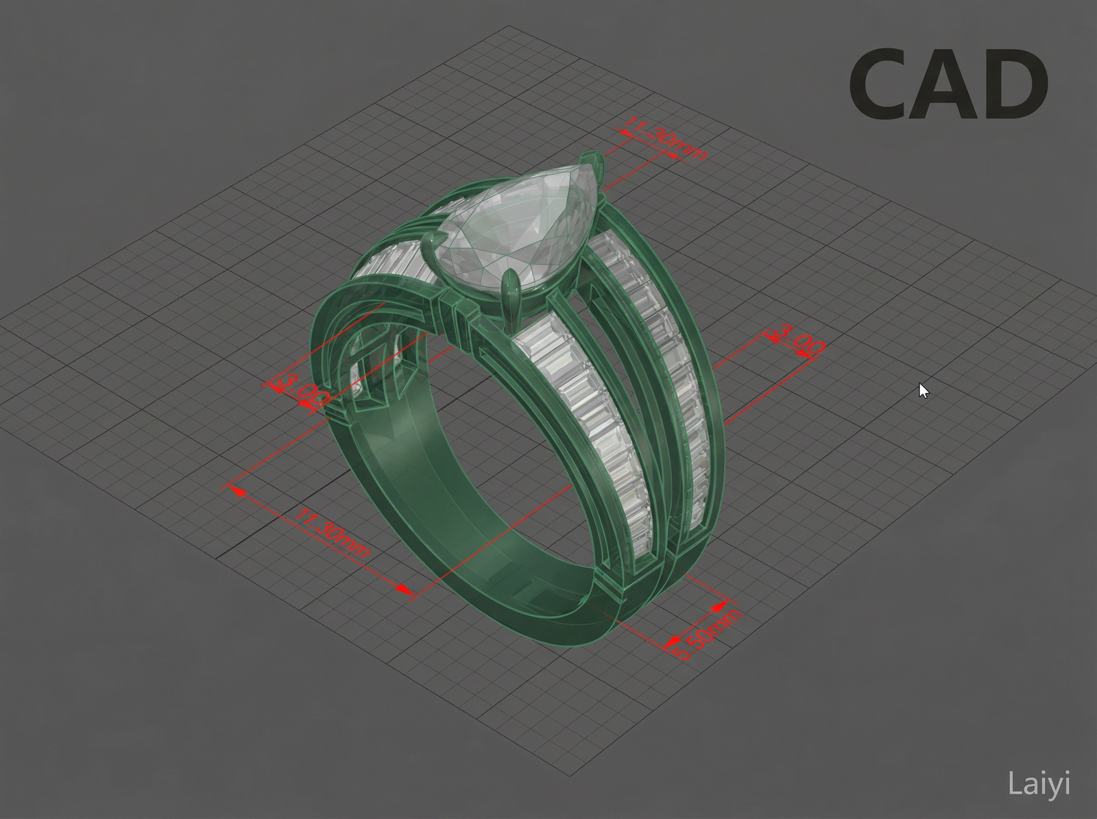 CAD 3D Jewelry Design - Precision Digital Modeling for OEM Manufacturing